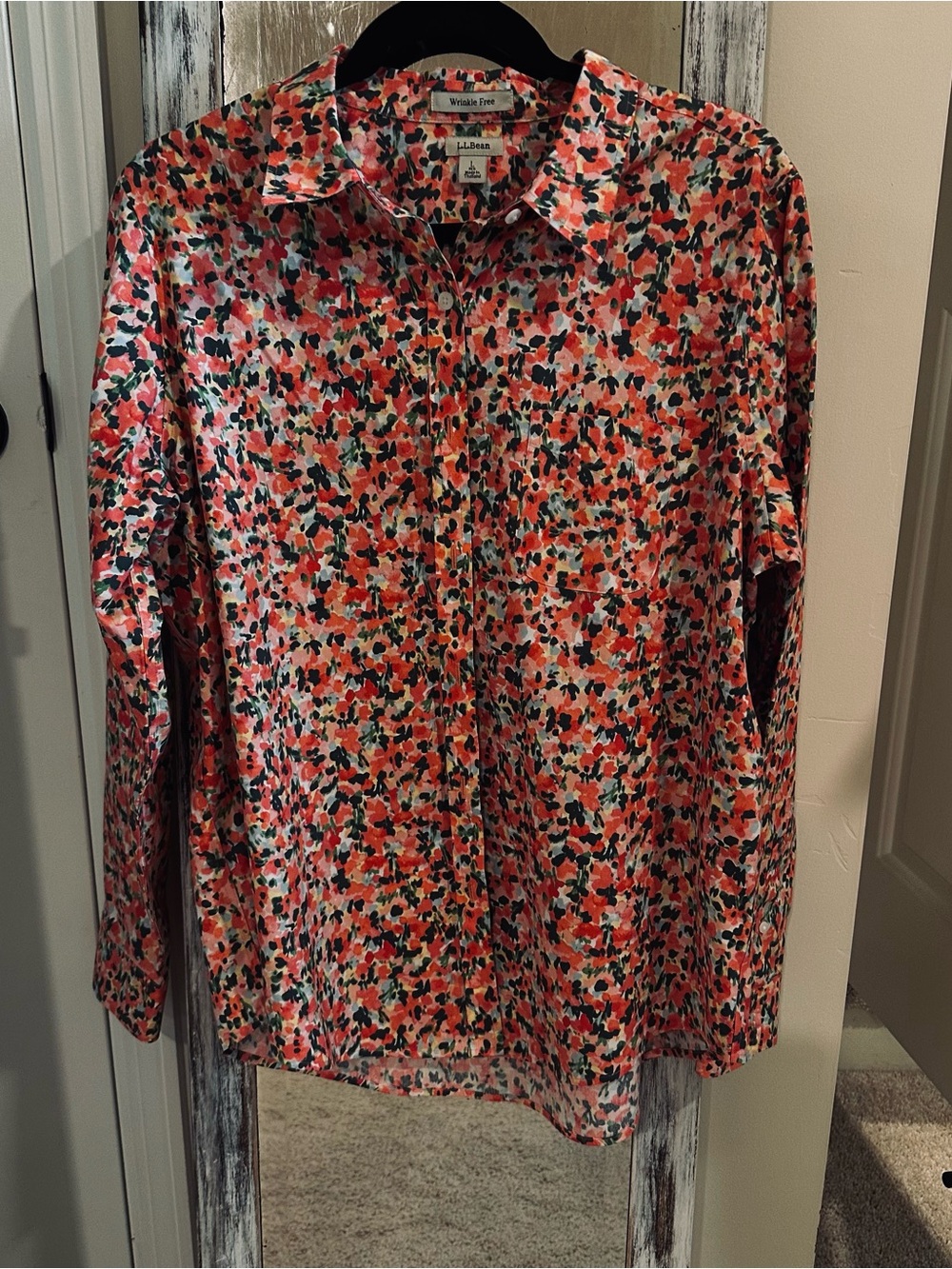 L.L. Bean Women’s Multicolor Floral Button-Up Shirt